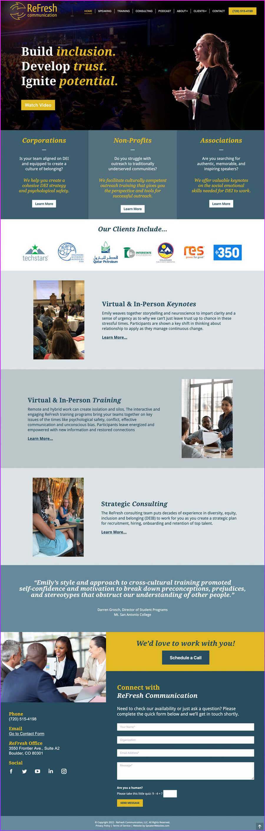 Full-length screenshot of Emily Braucher's speaker website designed by SpeakerWebsites.com