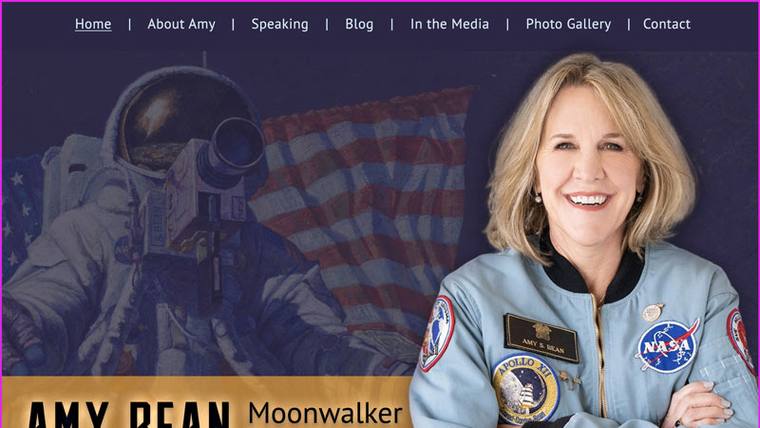 Amy Bean speaker website designed by SpeakerWebsites.com