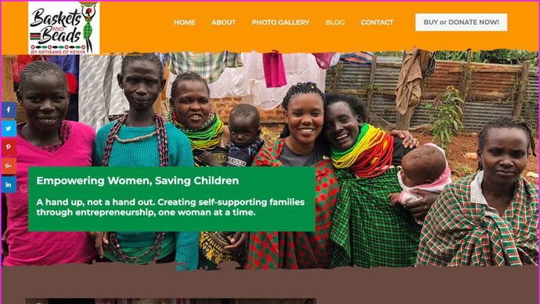 Baskets and Beads Kenya speaker website designed by SpeakerWebsites.com