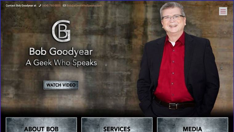 Bob Goodyear speaker website designed by SpeakerWebsites.com