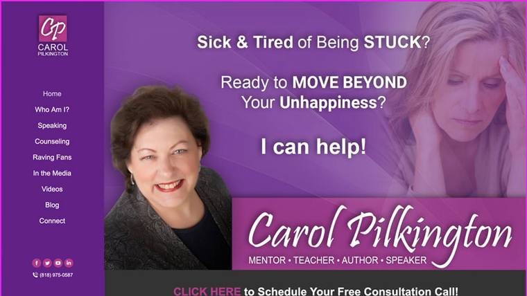 Carol Pilkington speaker website designed by SpeakerWebsites.com