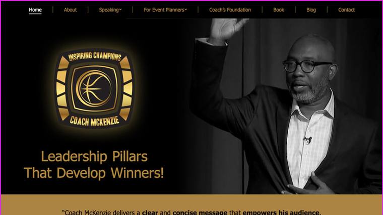 Coach Larry A. McKenzie speaker website designed by SpeakerWebsites.com