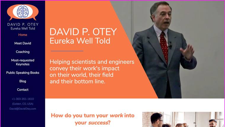 David P. Otey speaker website designed by SpeakerWebsites.com