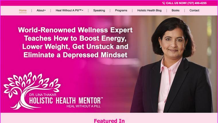 Dr. Lina Thakar speaker website designed by SpeakerWebsites.com