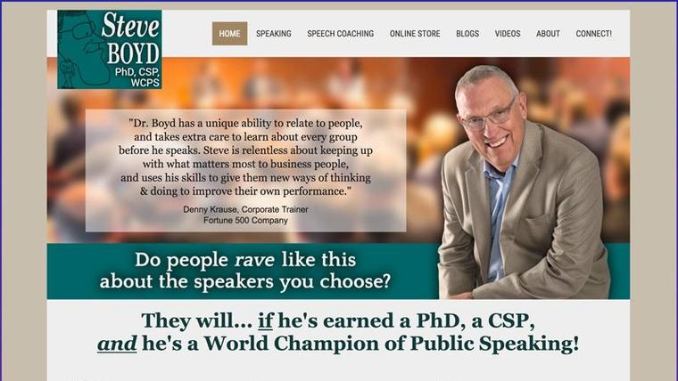 Dr. Steven Boyd, PhD, CSP speaker website designed by SpeakerWebsites.com
