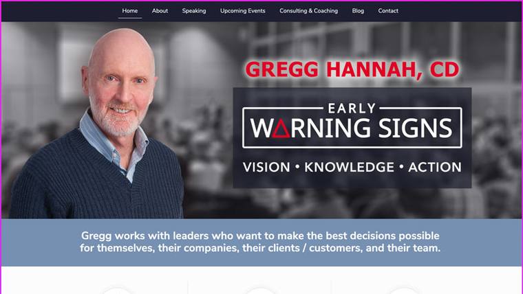 Gregg Hannah speaker website designed by SpeakerWebsites.com
