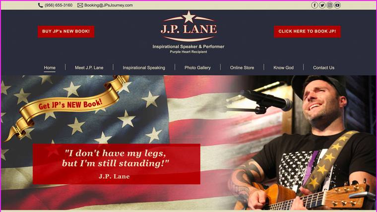 J.P. Lane speaker website designed by SpeakerWebsites.com