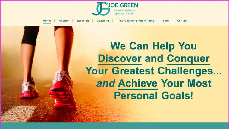 Joe Green speaker website designed by SpeakerWebsites.com