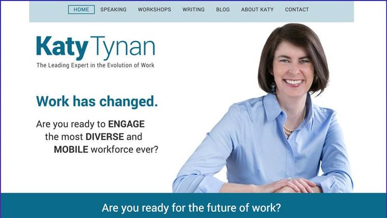 Katy Tynan speaker website designed by SpeakerWebsites.com
