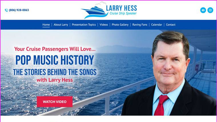 Larry Hess speaker website designed by SpeakerWebsites.com