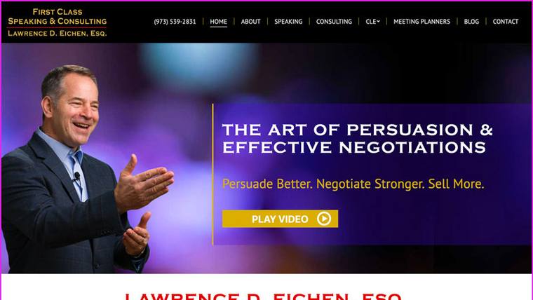 Lawrence D. Eichen, Esq. speaker website designed by SpeakerWebsites.com