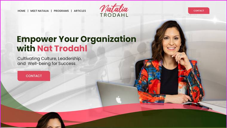 Natalia Trodahl speaker website designed by SpeakerWebsites.com