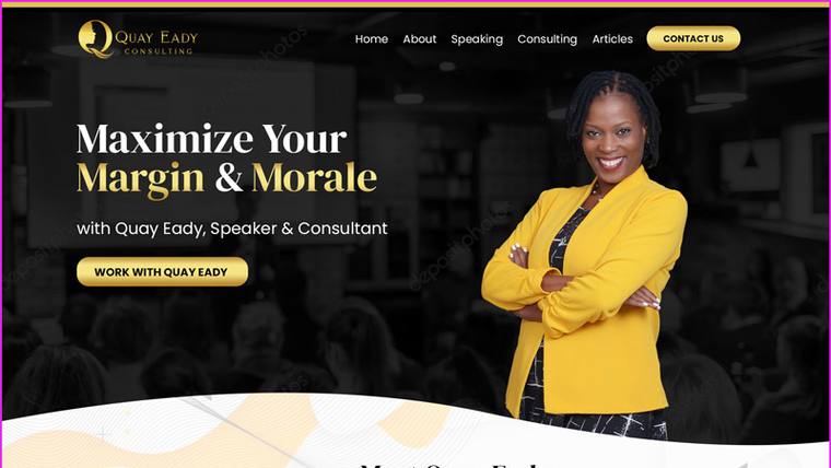Quay Eady speaker website designed by SpeakerWebsites.com