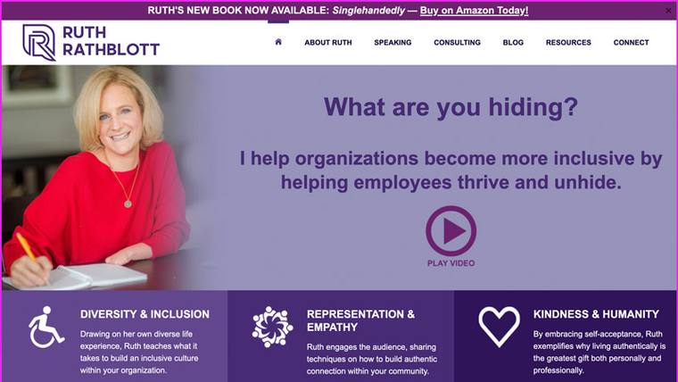 Ruth Rathblott speaker website designed by SpeakerWebsites.com