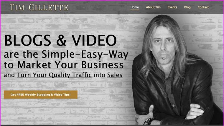Tim Gillette speaker website designed by SpeakerWebsites.com