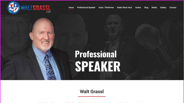 Walt Grassl speaker website designed by SpeakerWebsites.com
