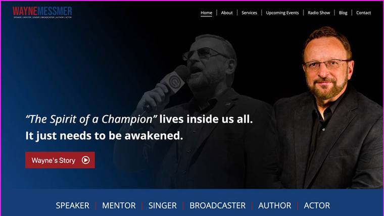Wayne Messmer speaker website designed by SpeakerWebsites.com