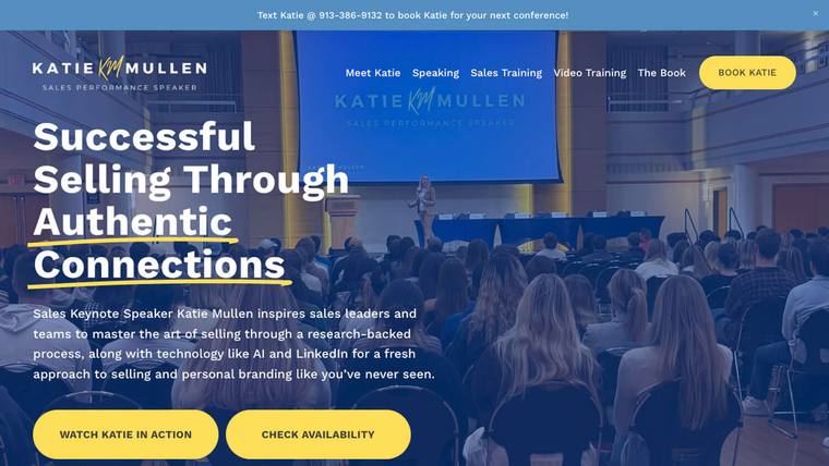 Katie Mullen speaker website designed by SpeakerWebsites.com