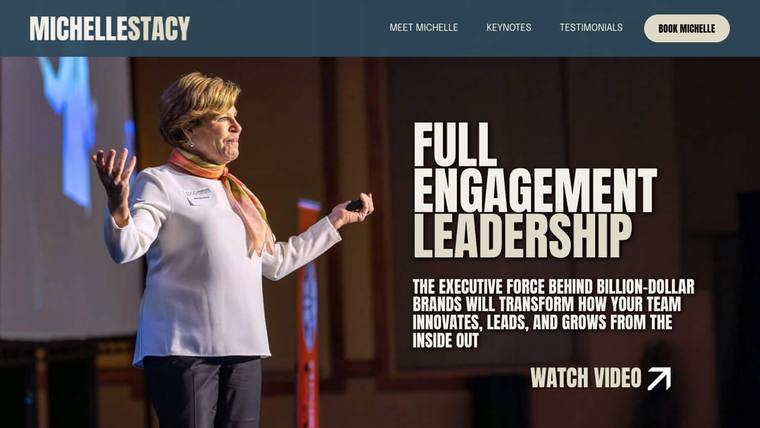 Michelle Stacy speaker website designed by SpeakerWebsites.com